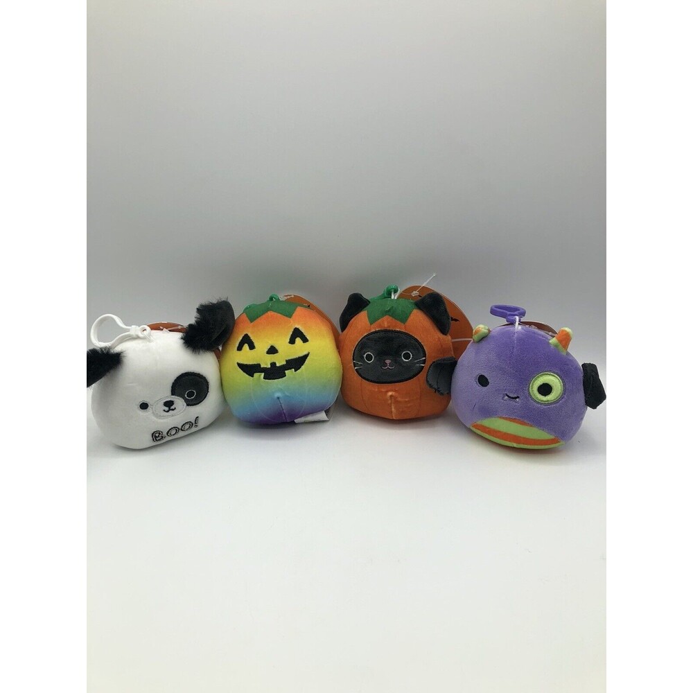 4 Squishmallow Keychains Halloween Set Calio Blaze Beau Staley Bs185